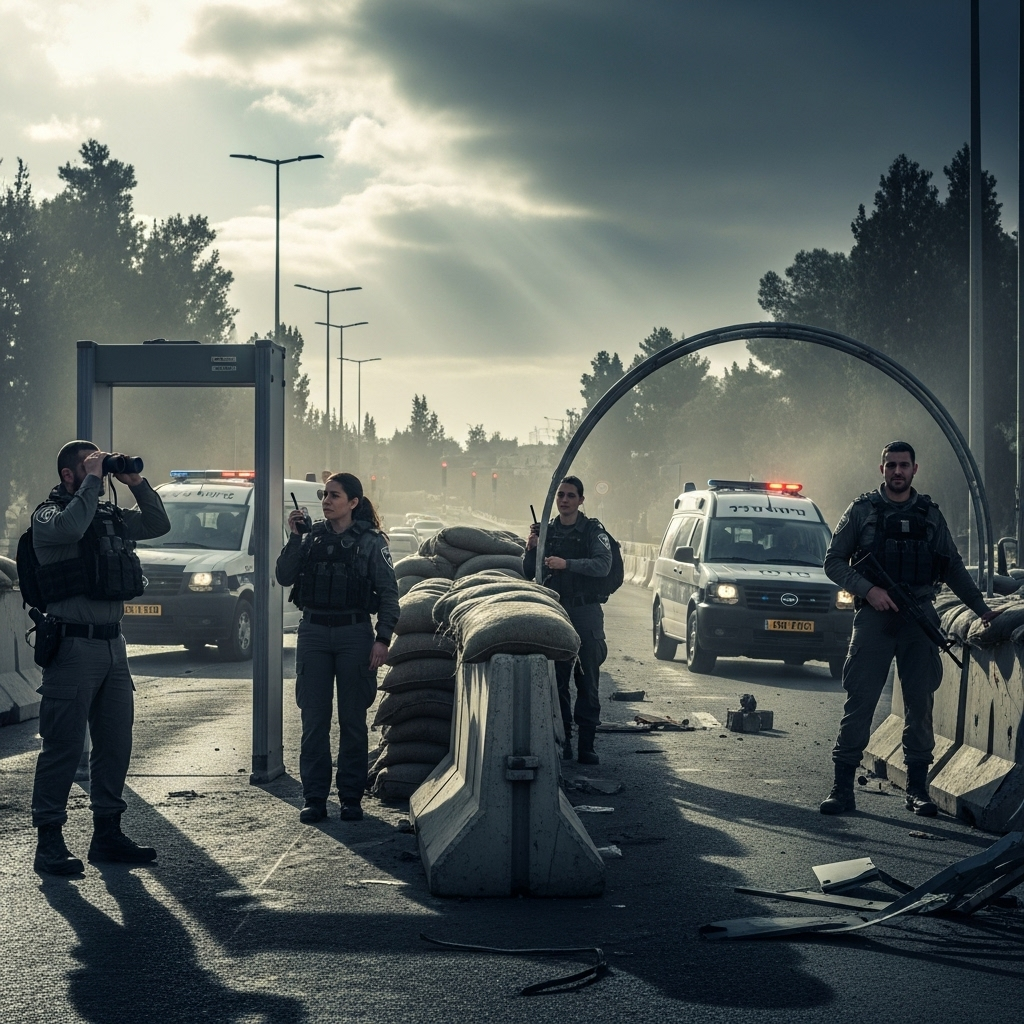 multiple people killed in Jerusalem bus shooting, 8 wounded 4 A security checkpoint in Jerusalem where officials monitor the area after an attack on multiple people.