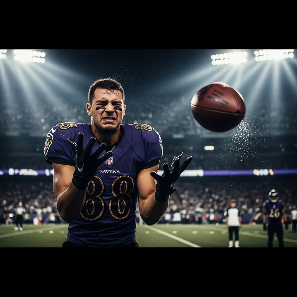 Dropping Shootout: Ravens Lose 42-38 After Key Mistake 3 A slow-motion replay of the critical dropped pass that cost the Ravens the dropping shootout.