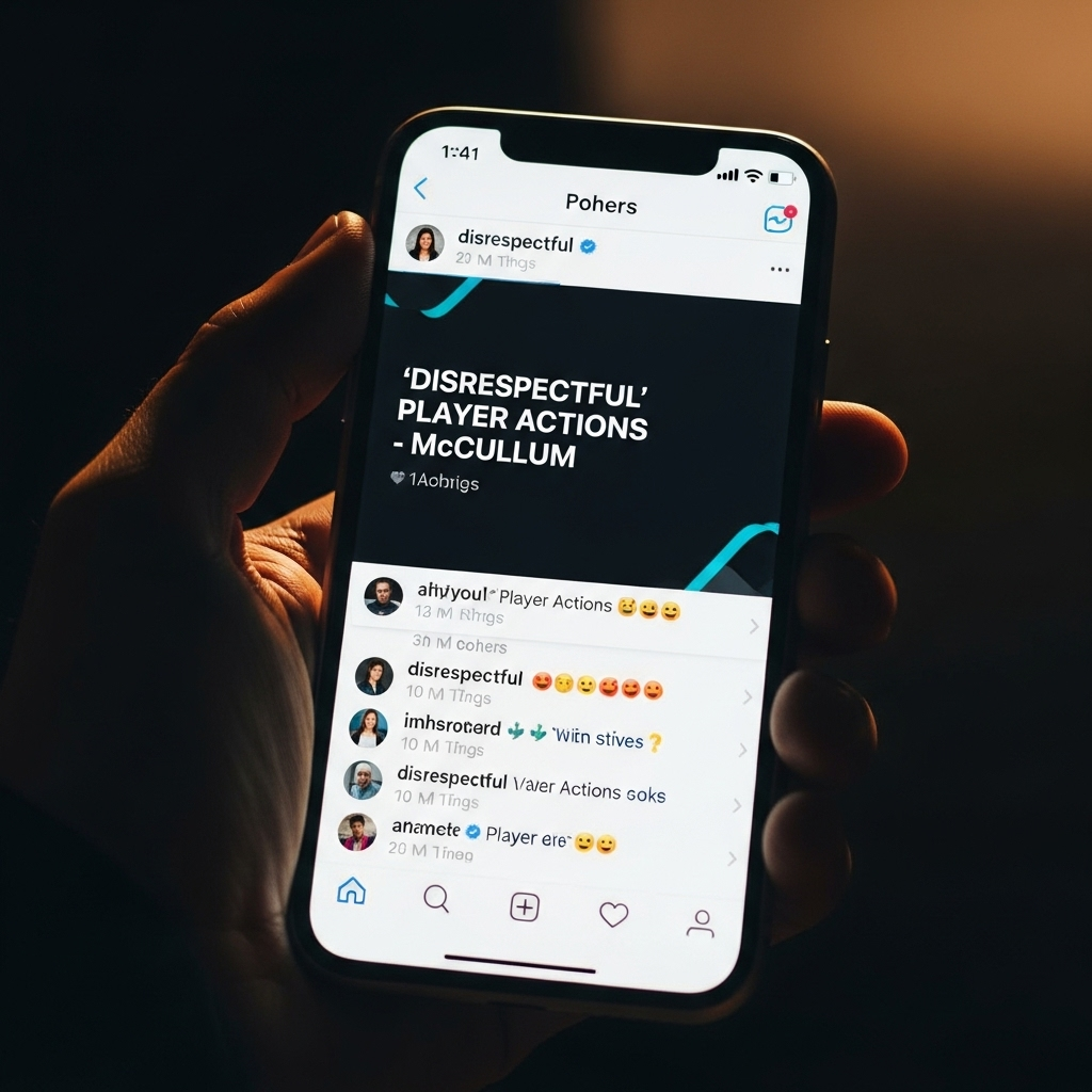 ‘disrespectful' - mccullum on 3 recent player actions 3 A smartphone displaying a social media feed, symbolizing the player actions that were deemed ‘disrespectful' - mccullum.