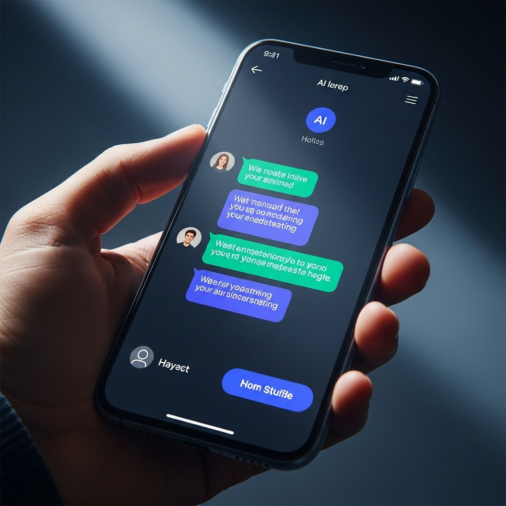The latest advancements in AI-powered language models: 5 3 A smartphone displaying an AI chat interface, symbolizing the latest advancements in AI-powered language models running on-device.