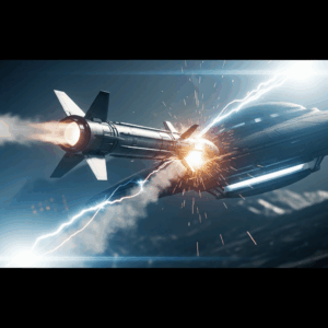 a still frame from the video showing the missile just before impact with the suspected ufo 0