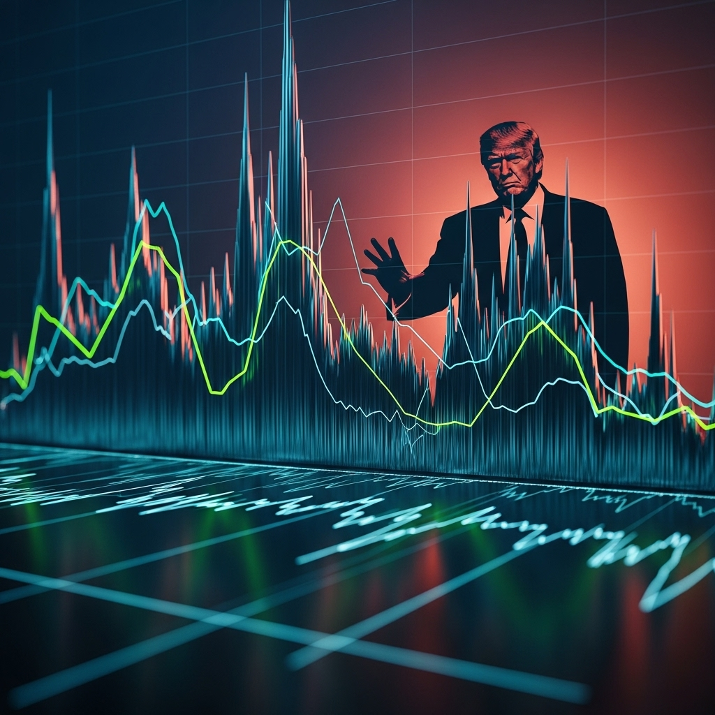 Trump’s Fed Fight: 1 Top GOP Donor Issues a Warning 4 A stock market chart showing high volatility, illustrating the potential impact of Trump’s fed fight.