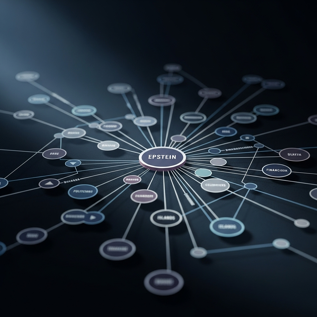 Epstein's Connections: 100s of Documents Under GOP Scrutiny 2 A stylized graphic showing interconnected nodes, representing the complex nature of Epstein's connections.