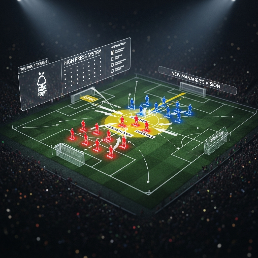 forest boss: 1 shock name emerges to replace Nuno in 2024 3 A tactical diagram showing the high-press system of a potential new forest boss.