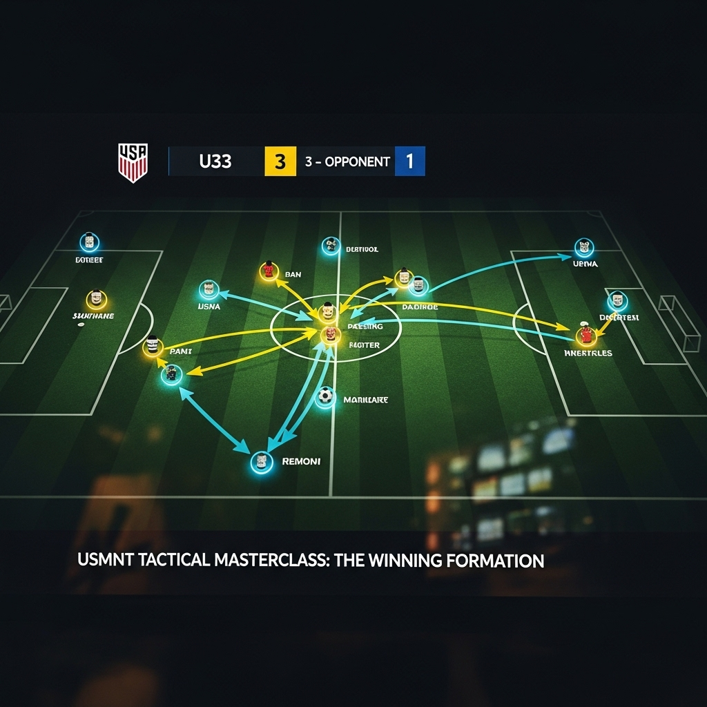 Good Win: USMNT Takes 3 Points; Is It Messi's Last Dance? 3 A tactical diagram showing the USMNT's formation that led to a good win.