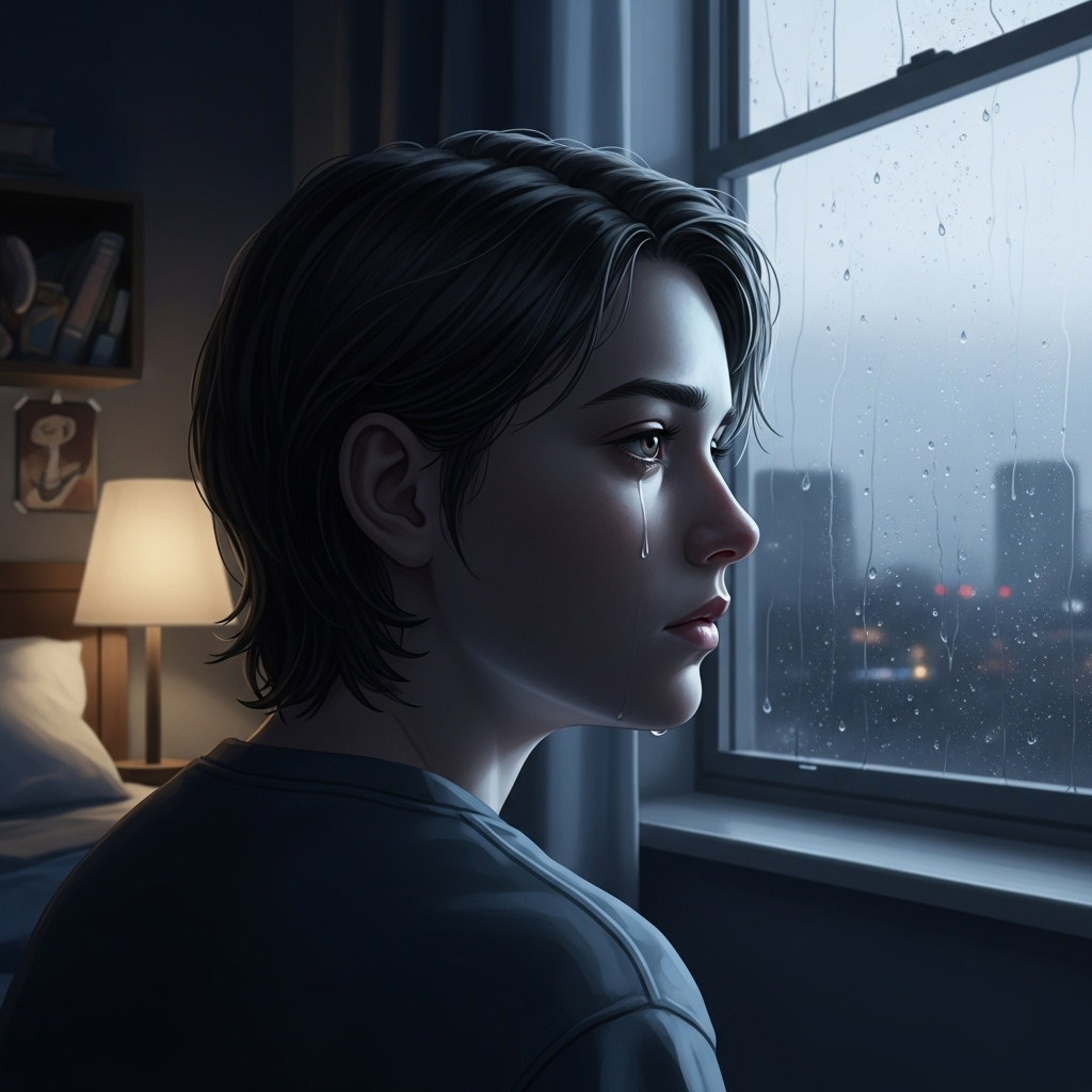 New UK Report: Pandemic's 3 Key Impacts on Children 3 A thoughtful teenager looking out a window, symbolizing the mental health challenges highlighted in the new uk report.
