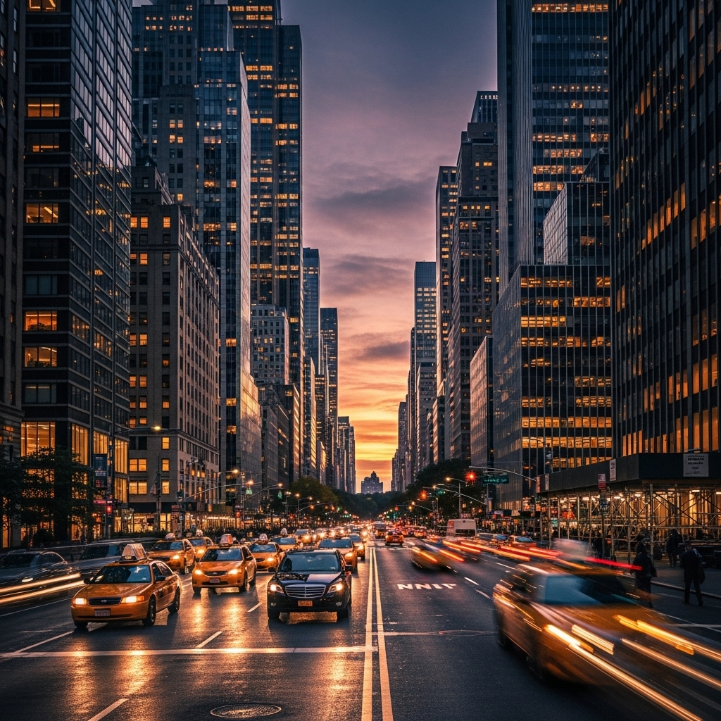 57th Street: 5 Reasons It's NYC's Billionaires' Row 4 A view looking down 57th Street towards Central Park, a hub for global investment.