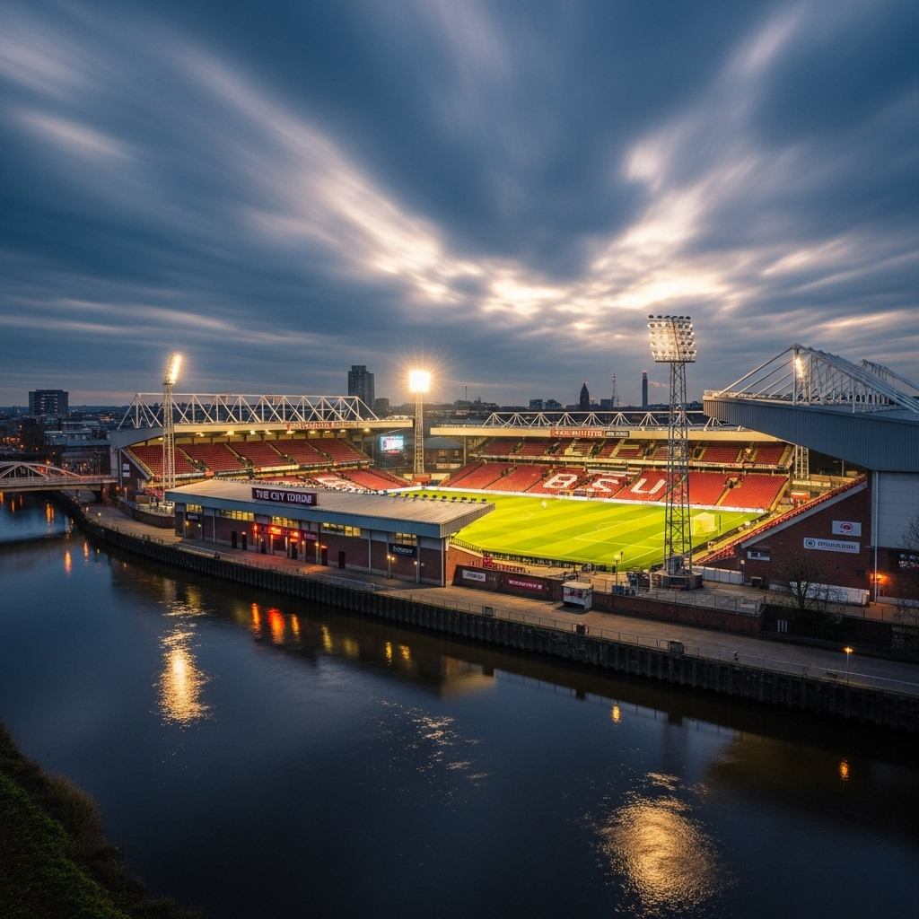 Forest Job: 5 Key Updates on Postecoglou's Move 3 A view of the City Ground stadium, the potential new home for the manager taking the forest job.