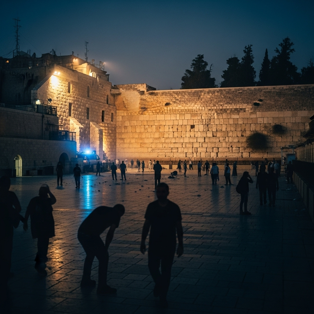 multiple people killed in Jerusalem bus shooting, 8 wounded 3 A view of the Western Wall area near where multiple people were targeted in a shooting.