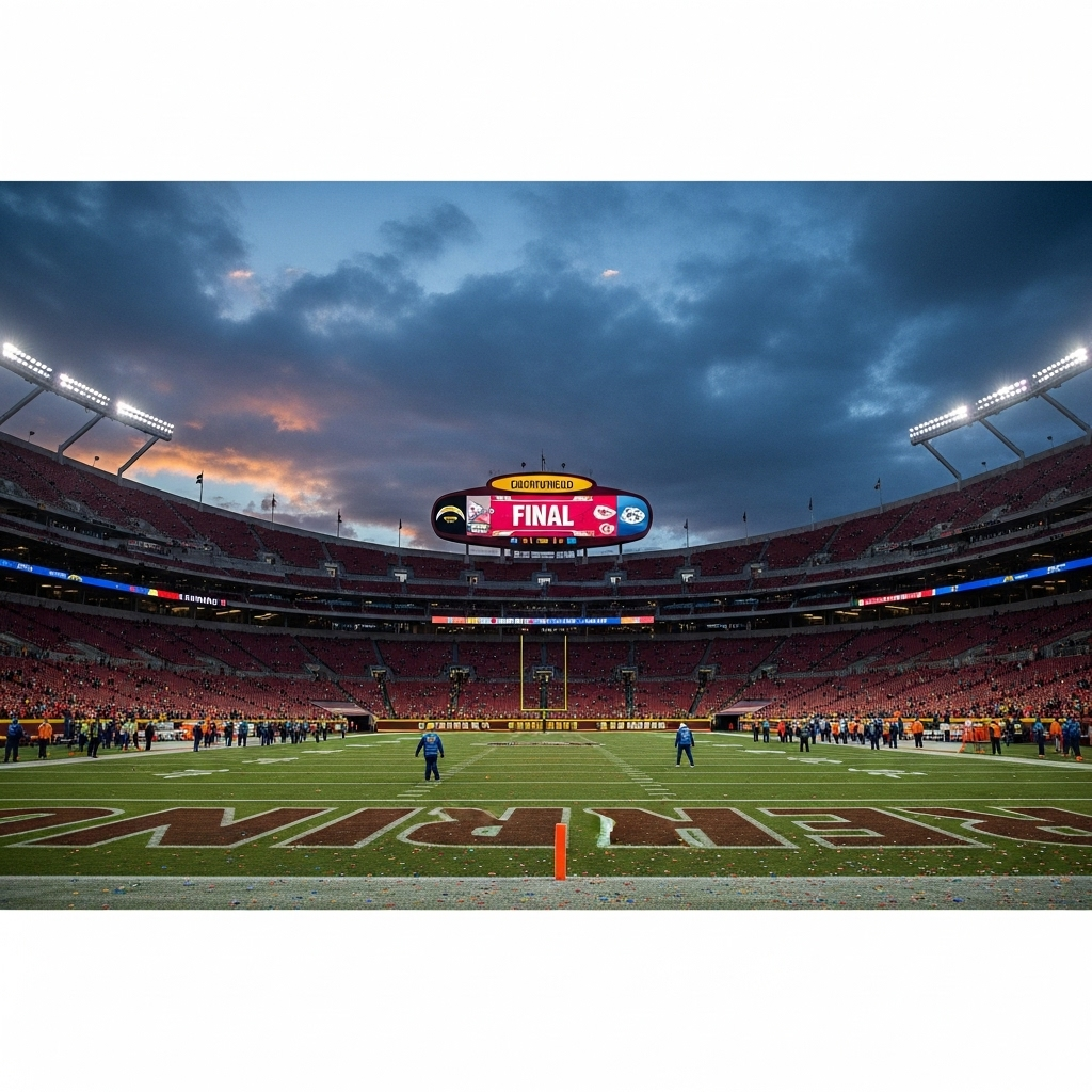 chiefs' loss: 1 Career First Mahomes Never Wanted 3 A wide shot of Arrowhead Stadium after the chiefs' loss to the Chargers.