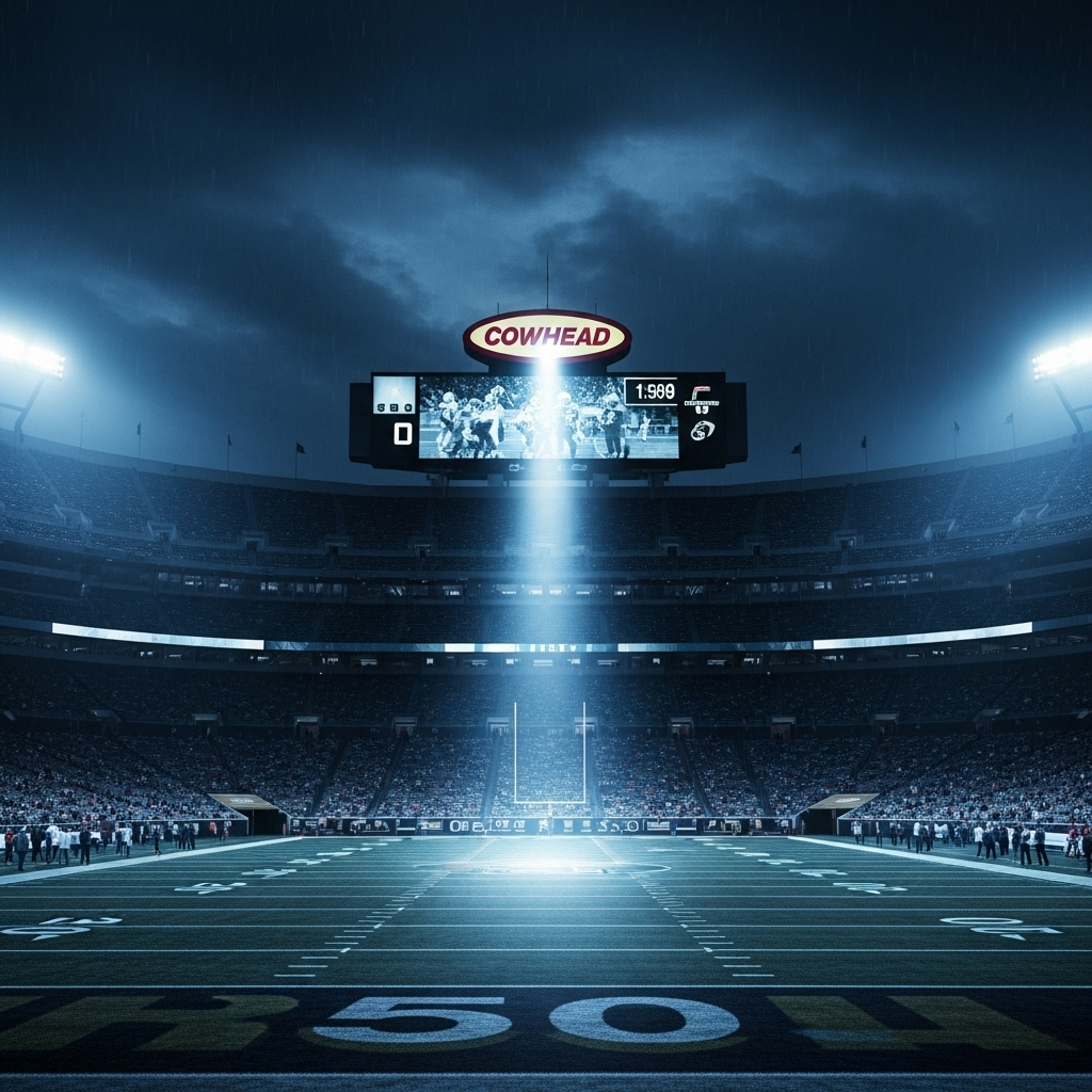 NFL Rule: 1 Baffling Call Leaves Chiefs Coach Fuming 4 A wide shot of Arrowhead Stadium under the lights, symbolizing the debate over the nfl rule that occurred there.