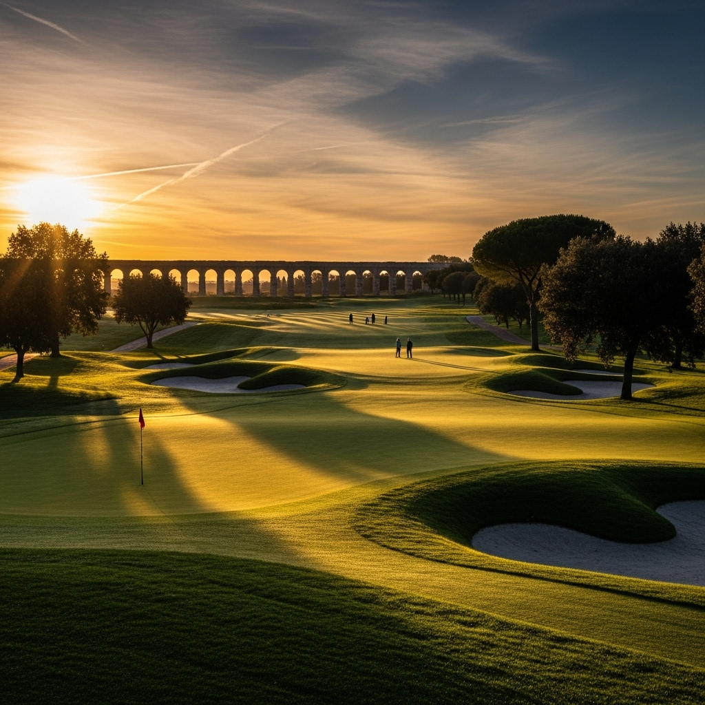 Ryder Cup: Scheffler Bags 1st Win Before Heading to Rome 4 A wide shot of the Marco Simone golf course, home of the 2025 Ryder Cup.