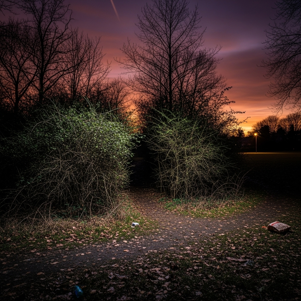 Suspected Shooter in Kirk Case: 1 New Video Released 4 A wide shot of the Northwood community park, illustrating the area where the suspected shooter may have fled.