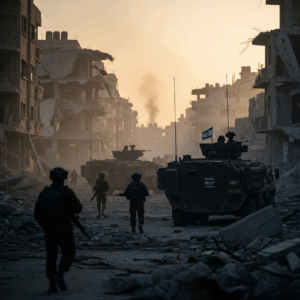 a wide shot showing the general area where idf forces were operating in gaza 0