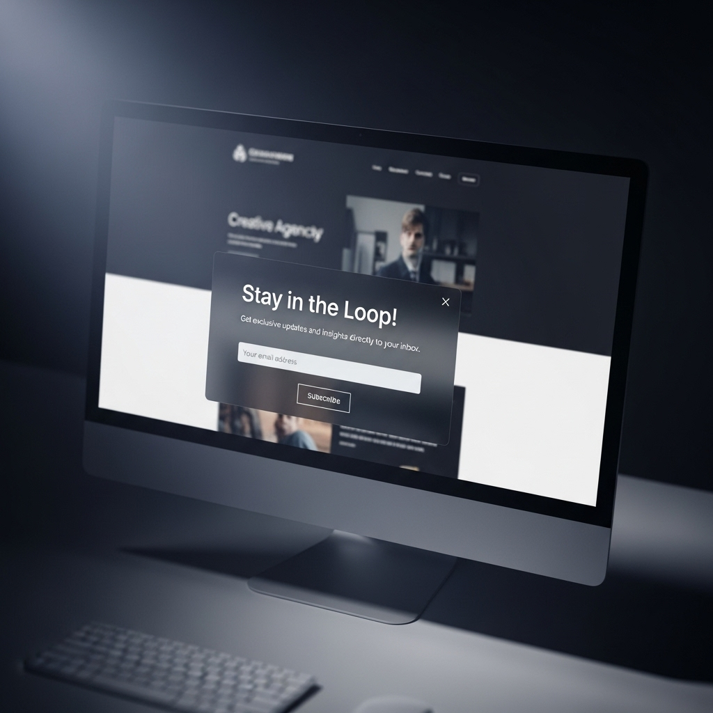 Newsletter Sign: 7 Proven Strategies to Boost Your List 3 An example of a clean, non-intrusive exit-intent pop-up for a newsletter sign up.