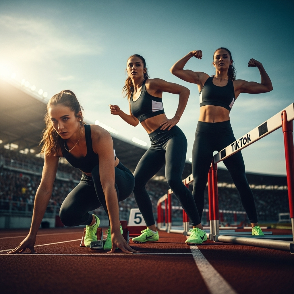 TikTok moves: 1 hurdler's viral start line routine 3 An illustration breaking down the viral tiktok moves of a hurdler at the start line.