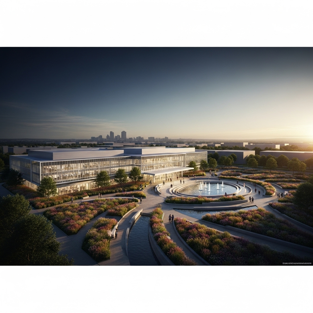 $1.6b project in Wisconsin faces backlash from 100s 2 Architectural rendering of the proposed $1.6b project in Wisconsin.