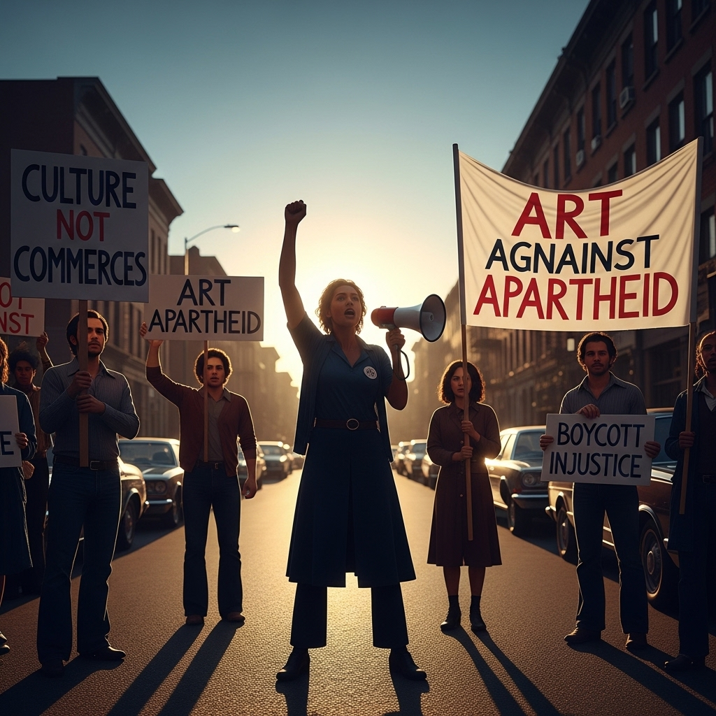 Over 1,000 Film Figures Back Israeli Industry Boycott 4 Archival photo of a past cultural boycott protest, similar to the current one involving over 1,000 film figures.