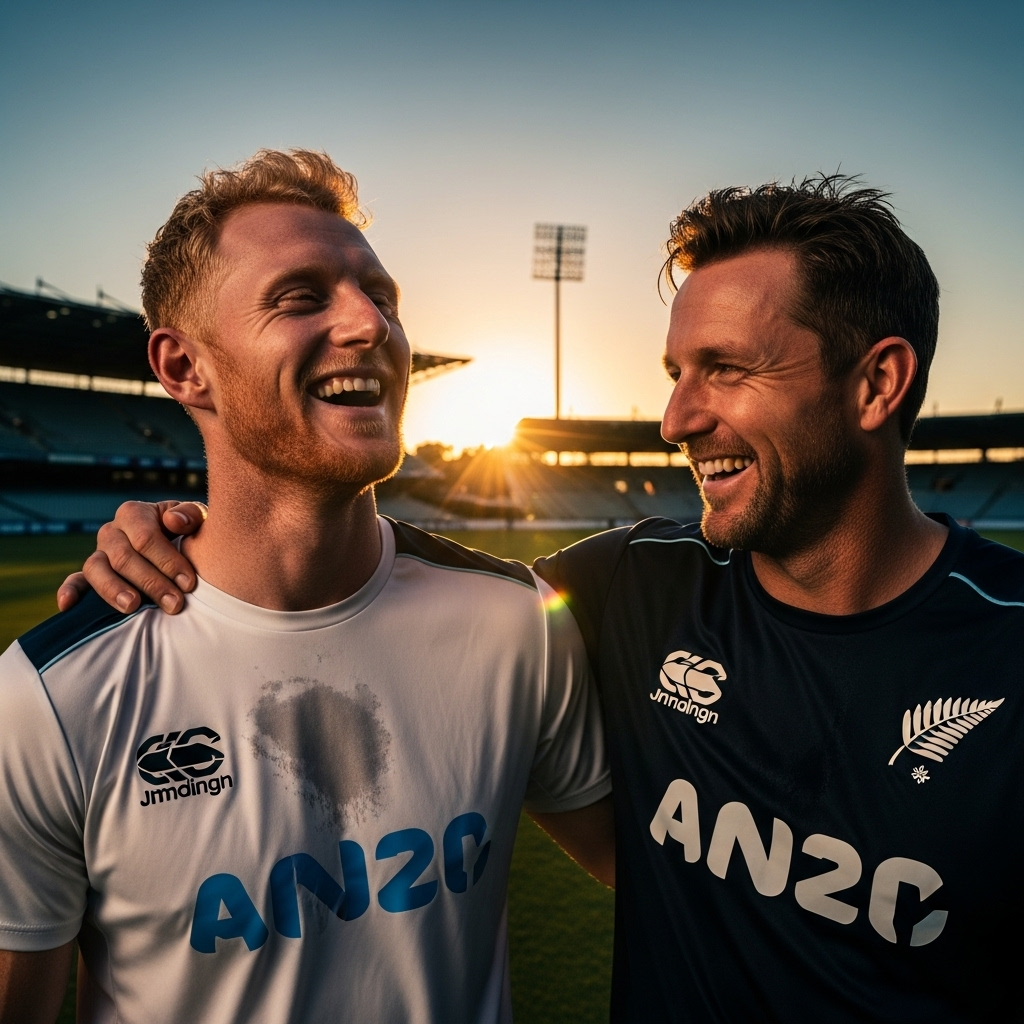 'disrespectful' - mccullum on 3 bazball 'misconceptions' 4 Ben Stokes and Brendon McCullum share a laugh, embodying the positive culture that counters the 'disrespectful' - mccullum believes - misinterpretations of their strategy.