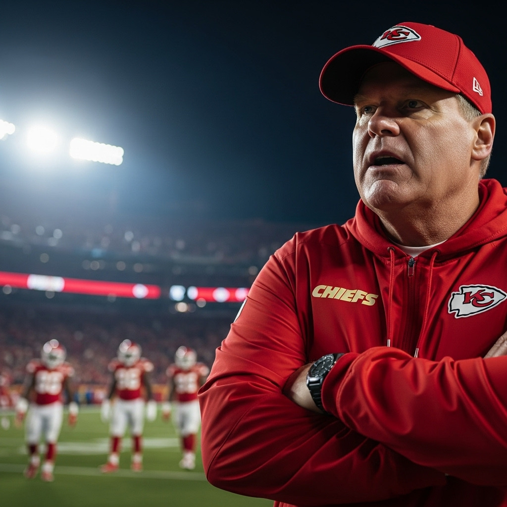 NFL Rule: 1 Baffling Call Leaves Chiefs Coach Fuming 2 Chiefs Coach Andy Reid looking visibly angry on the sideline after the controversial NFL rule call.
