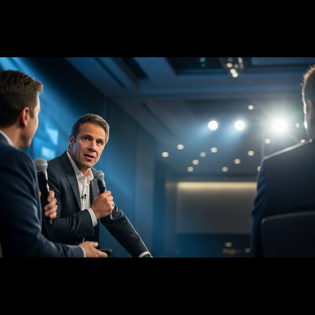 Cuomo event: 9/11 family confronts Mamdani over streamer 4 Chris Cuomo moderating the panel at the now-famous cuomo event.