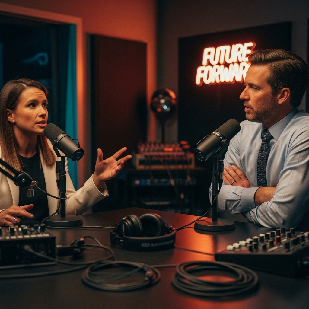 one promise: 1 thing Danica Patrick told Charlie Kirk 2 Danica Patrick and Charlie Kirk in a podcast studio discussing the one promise for the future.
