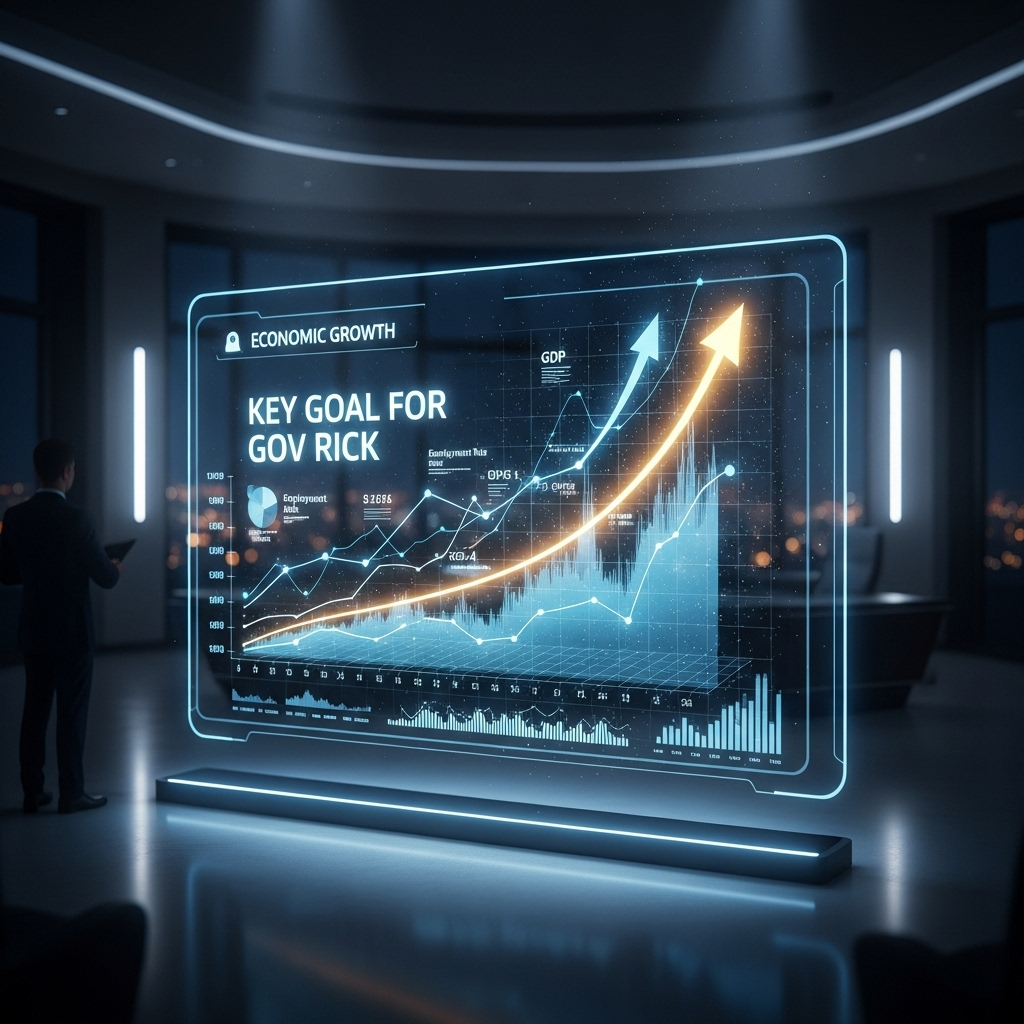 gov rick: 5 ways autonomous trucks drive prosperity 4 Data visualization showing economic growth, a key goal for gov rick.