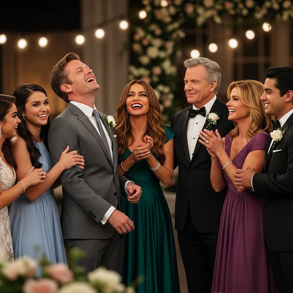 longtime love: 1 'Modern Family' Star Marries in KC 3 Eric Stonestreet's 'Modern Family' co-stars laughing together at the wedding, a testament to their longtime love and friendship.