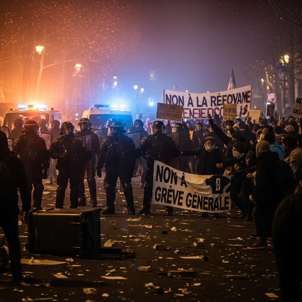 'block everything' protests: 100s arrested in France 3 French riot police confronting demonstrators at one of the 'block everything' protests.