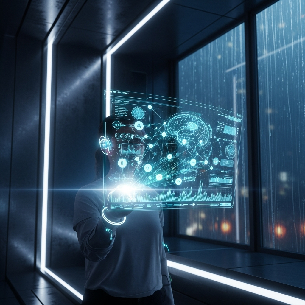 Google X Trio's AI Second Brain Raises $6M for You 4 Futuristic concept art of a person using an AI second brain, a design inspired by the google x trio's vision.