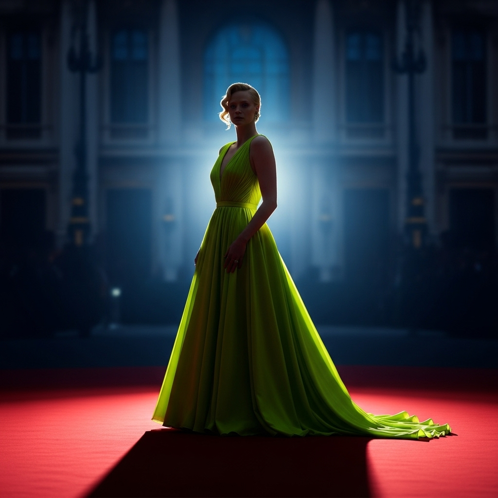 Miu Miu: Gwendoline Christie's 1 Stunning Emmy Look 4 Gwendoline Christie's powerful and elegant silhouette in her chartreuse Miu Miu creation for the Emmys.