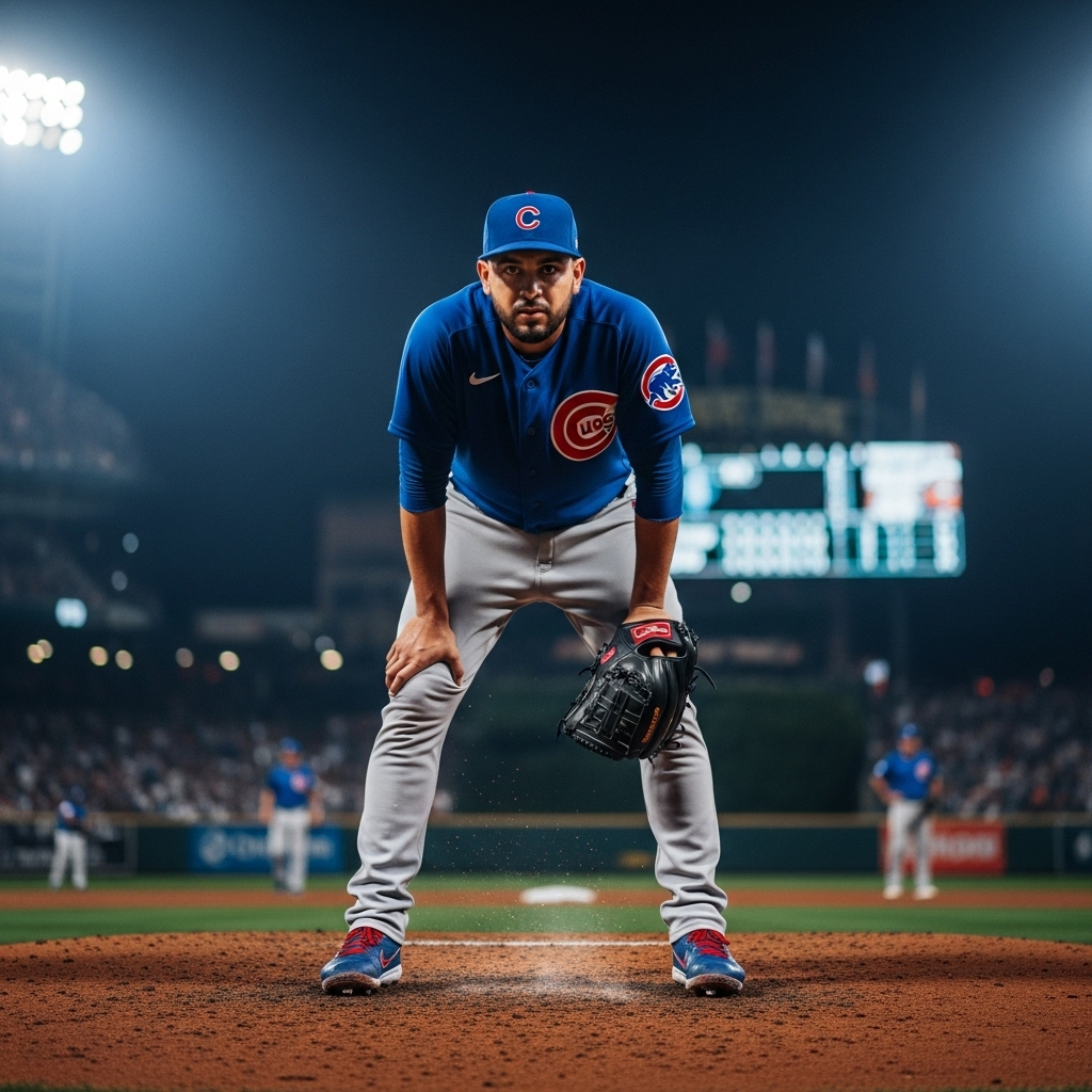 Closer Concerns: 2 Key Fantasy Baseball Updates on Cubs 2 Hector Neris on the mound looking frustrated, illustrating the closer concerns for the Cubs.