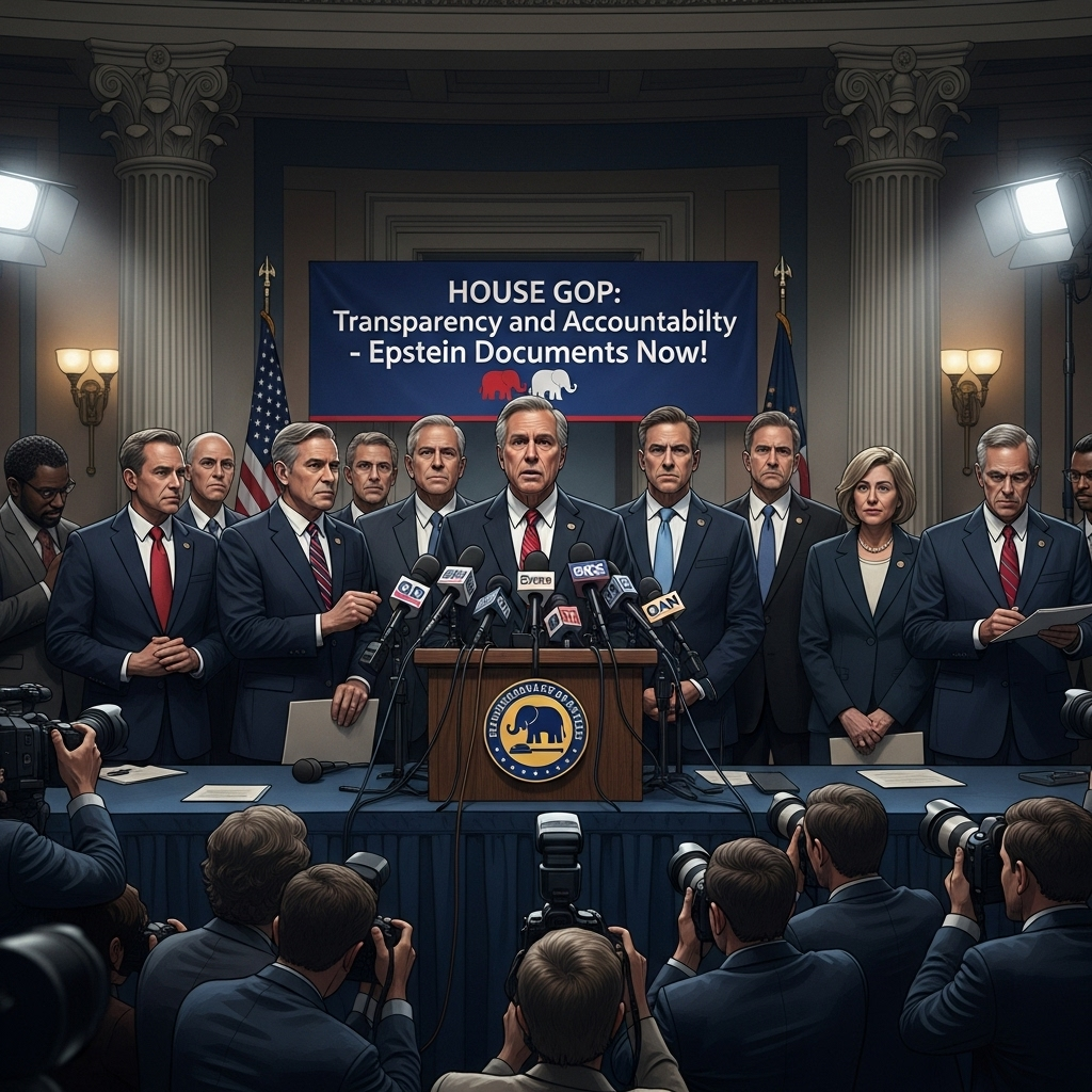 House GOP: 1000s of Epstein Docs Expected from Estate 2 House GOP members at a press conference announcing the push for Epstein documents.