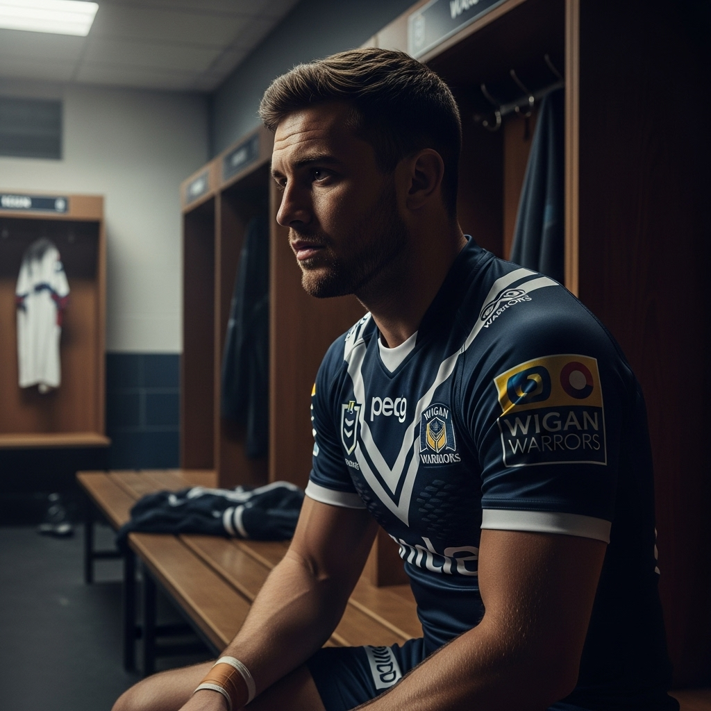 Union Return: 1st Big Move as Wade Leaves Wigan 2 Jake Wade in his Wigan kit, a visual representation before his union return.