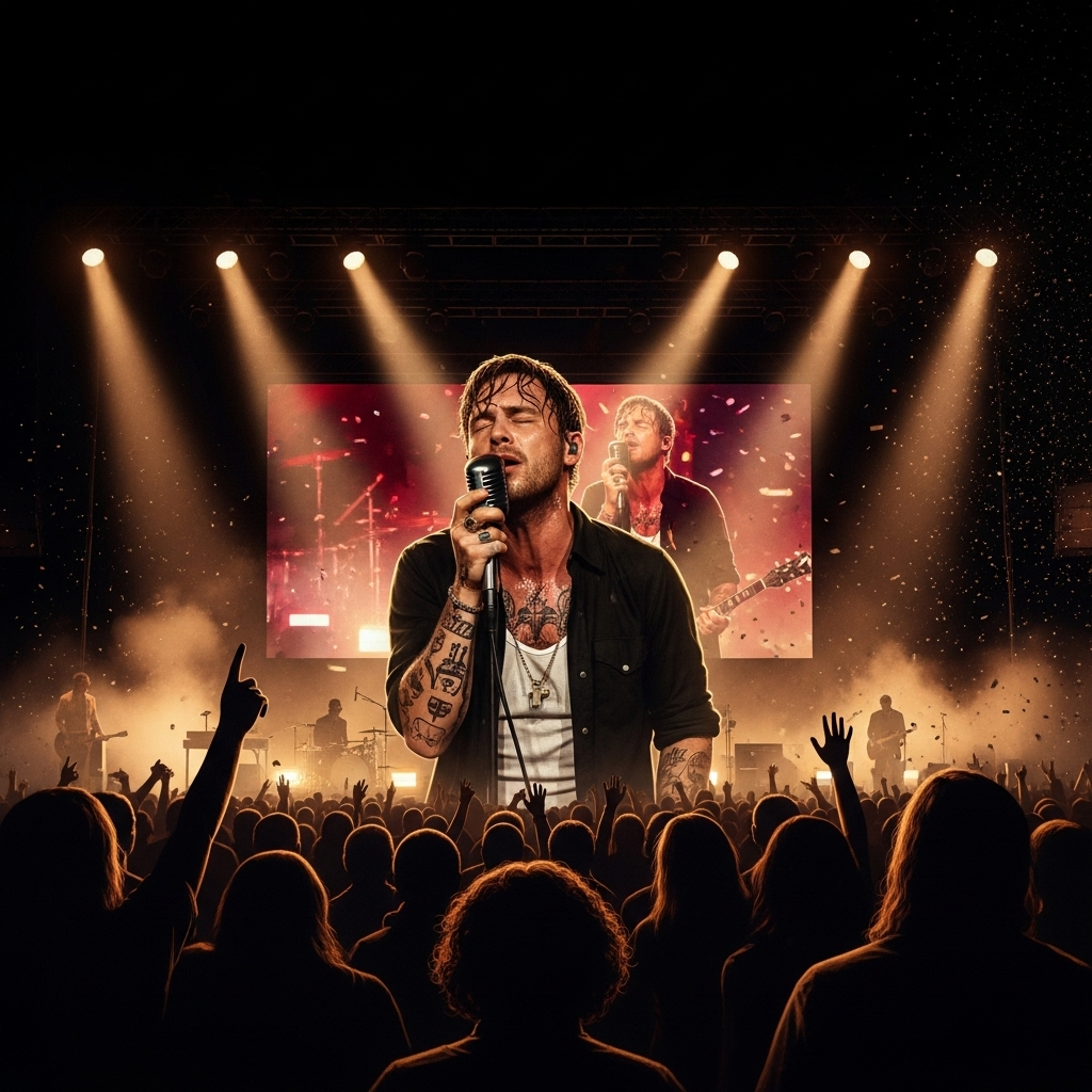 Country Music: How 2 Stars Earned Long-Overdue VMA Nods 3 Jelly Roll performing on stage with a passionate crowd, embodying the spirit of his unique country music style.