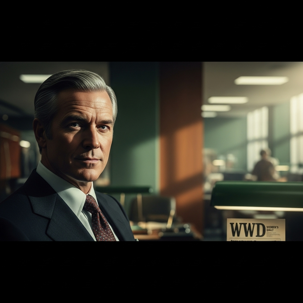 WWD Timeline: 115 Years of Fashion History & Reporting 3 John Fairchild's influential presence captured in a photograph, representing a pivotal era of the wwd timeline.