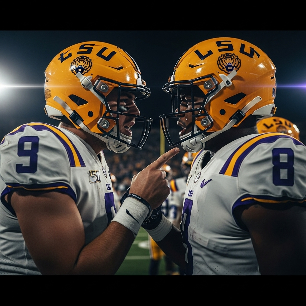 Sideline Scuffle: 2 Players Involved in Brian Kelly's Mix-up 2 LSU players Marcus Thorne and D'Andre Jackson exchanging heated words before the sideline scuffle.