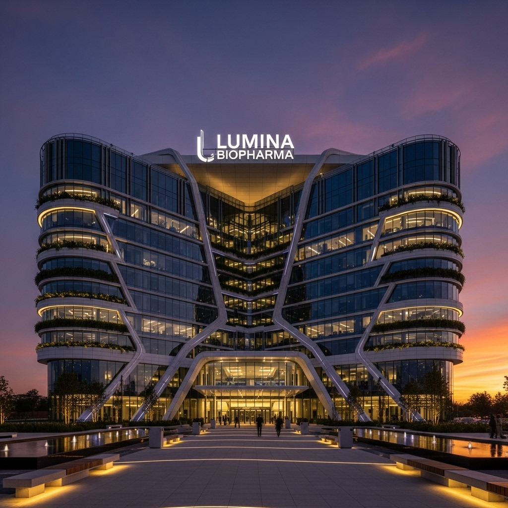 CEO Post: Pfizer Vet Leads 1 New Phase 3 Biotech Firm 4 Lumina Biopharma's modern headquarters, symbolizing a new era with the appointment of a ceo post.