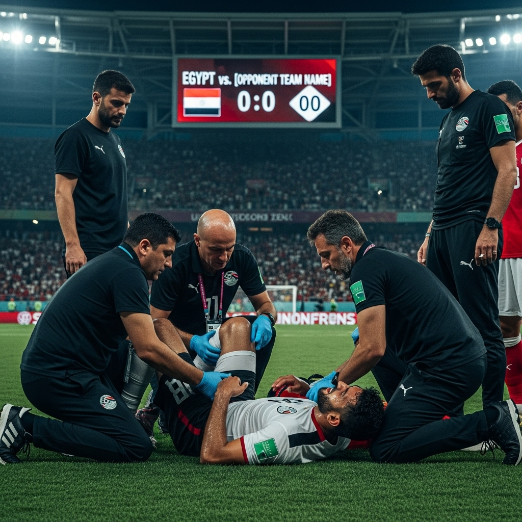 World Cup Spot: 1 Missed Chance for Egypt, Marmoush Hurt 3 Omar Marmoush receives medical attention on the field, a major setback for Egypt's world cup spot ambitions.