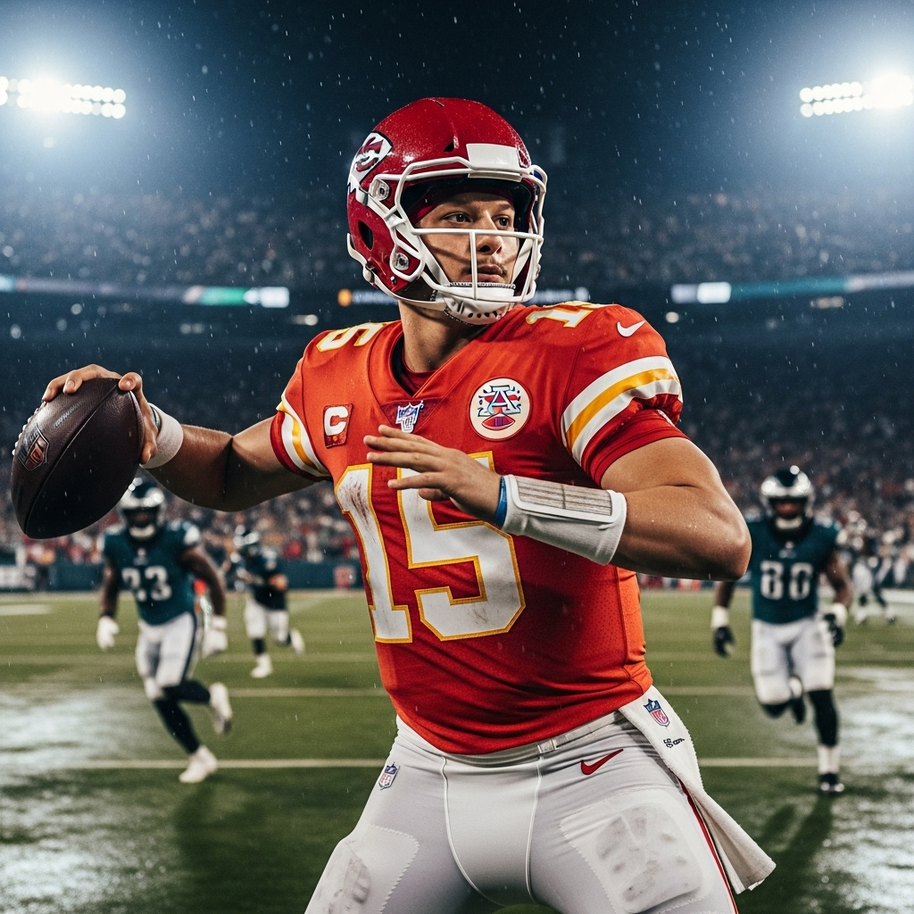 Overtime Epic: Eagles Beat Chiefs 27-24 in Rematch 3 Patrick Mahomes looks for an open receiver during the overtime epic in Philadelphia.
