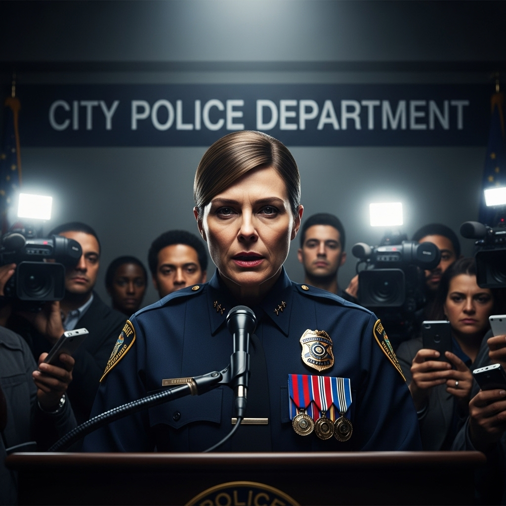 Commuter's Killing: 1 Suspect Charged in Train Stabbing 2 Police Chief Garcia speaking at a press conference about the commuter's killing.