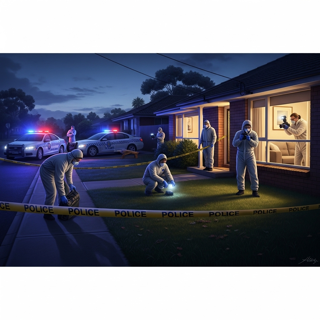 Toxic Mushroom Lunch: 3 Dead in Australian Murder Case 2 Police forensic team investigating a suburban home in Leongatha after the toxic mushroom lunch.