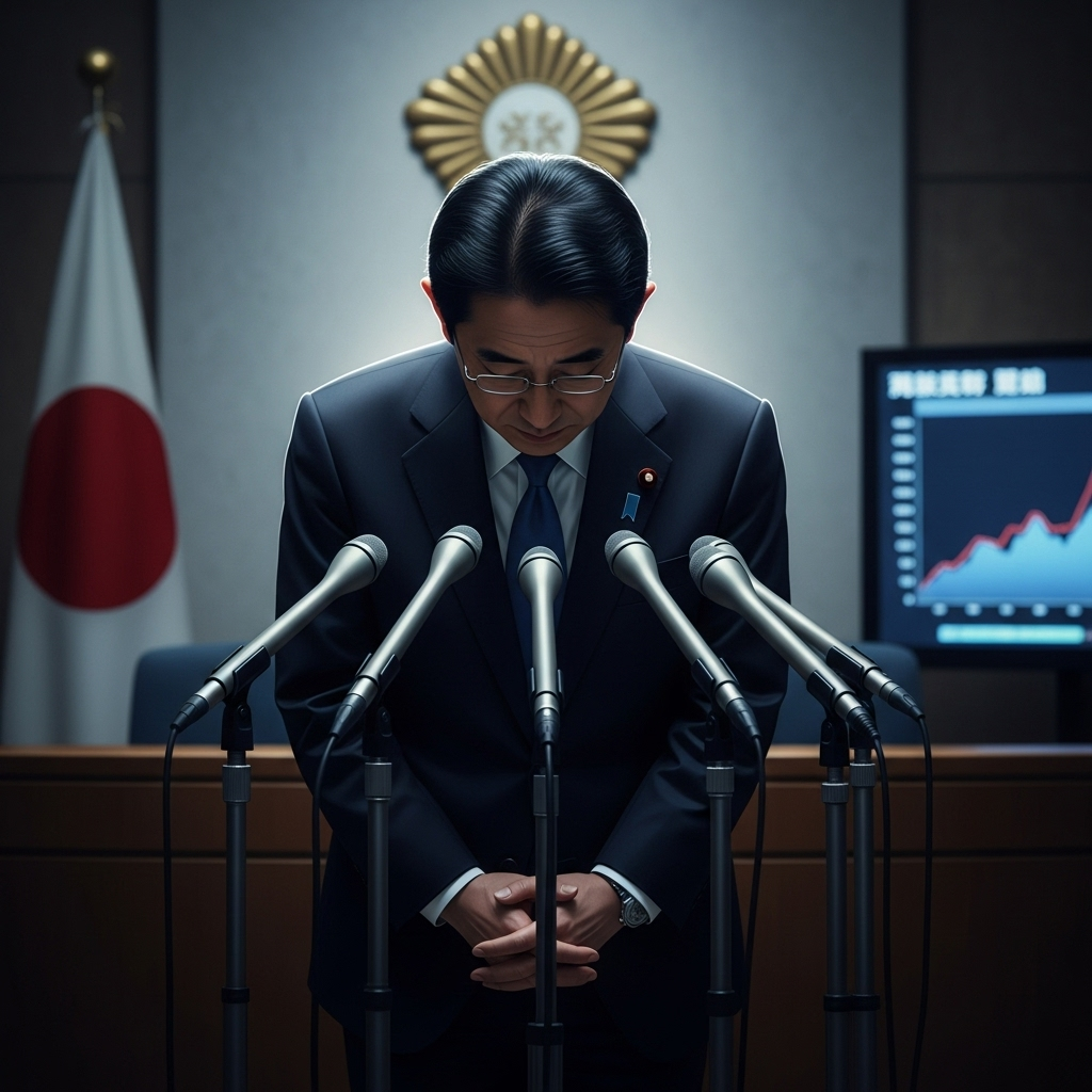 three pms in 4 years: who is next to lead Japan? 3 Prime Minister Fumio Kishida bowing at a press conference, symbolizing the difficulties faced by the recent three pms in Japan.