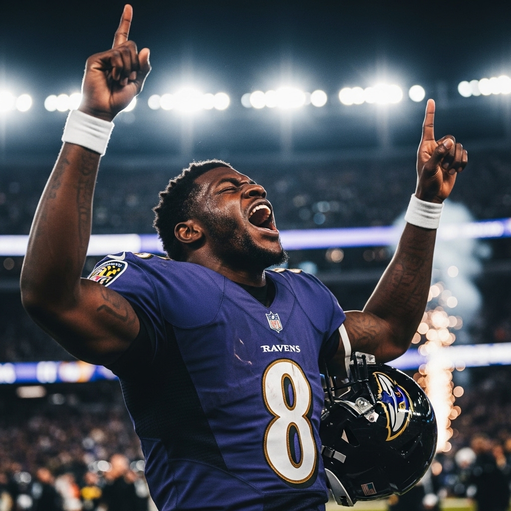 Dropping Shootout: Ravens Lose 42-38 After Key Mistake 2 Ravens quarterback Lamar Jackson celebrates a touchdown during the high-scoring dropping shootout.