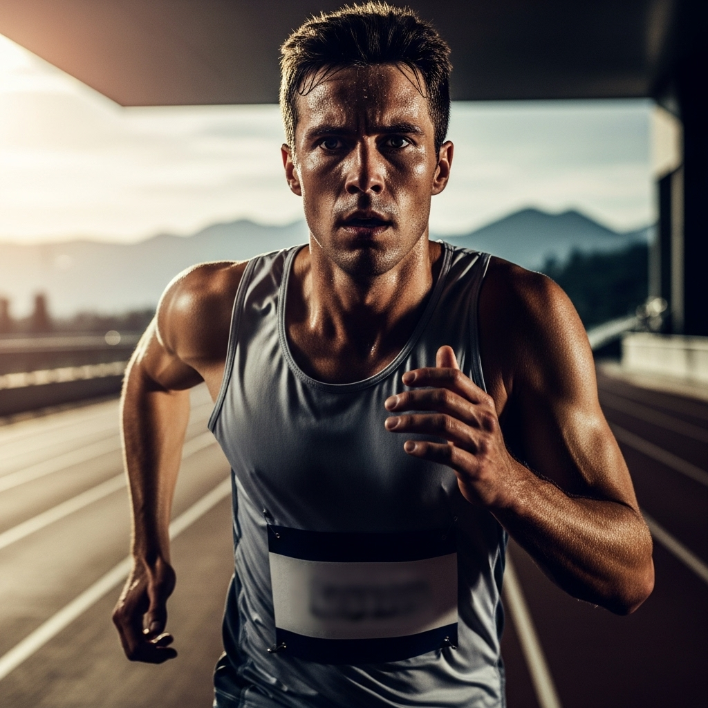Newborn Discovery: 1 Athlete's Performance Before Shock 3 Runner Liam Henderson mid-race, showing the intense focus stemming from his newborn discovery technique.