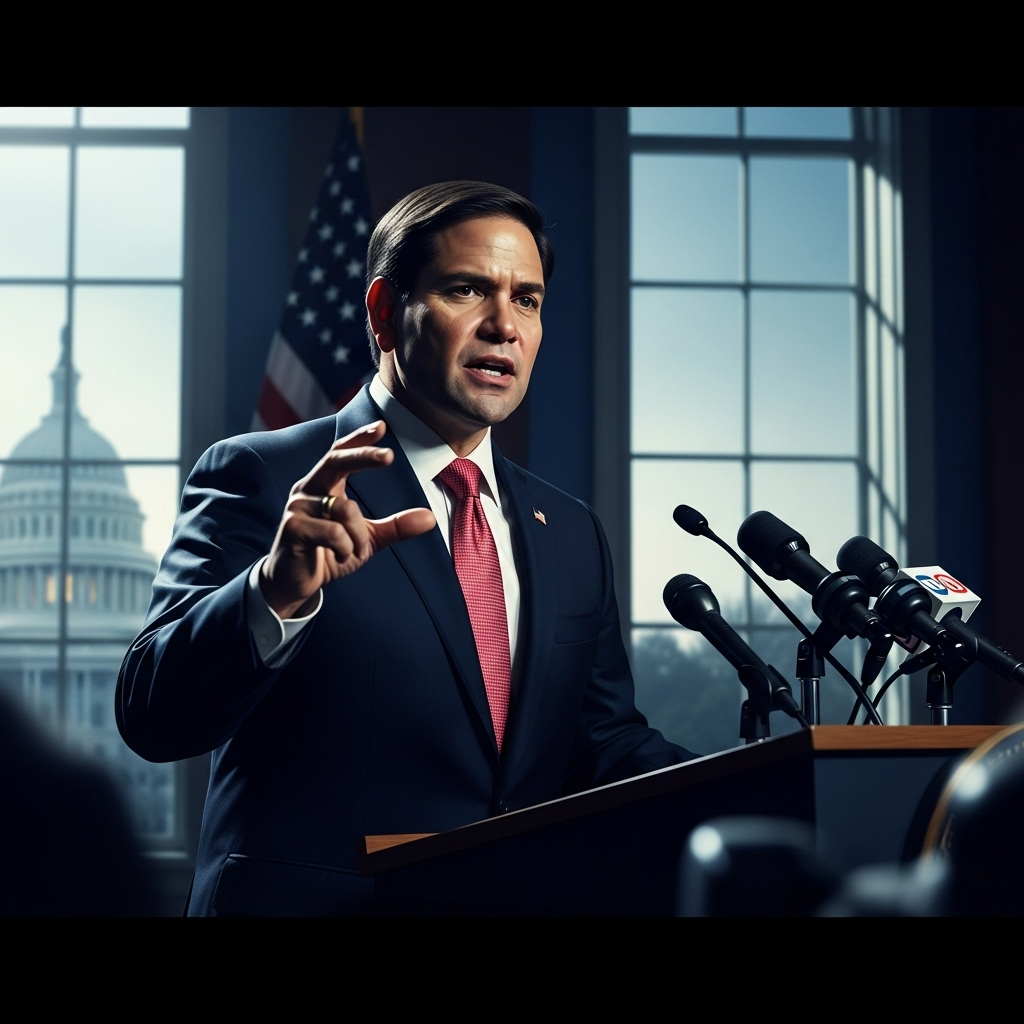 US response: 1 Warning from Rubio to Brazil on Bolsonaro 2 Senator Marco Rubio speaking at a podium, an example of the us response to international political events.