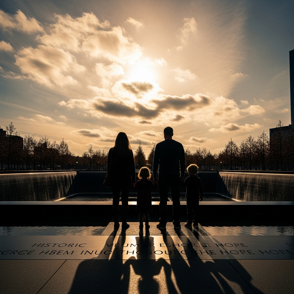 'historic' ruling' on 9/11 Puts Saudi Arabia on Notice 4 Silhouettes of family members at the 9/11 memorial, reflecting on the 'historic' ruling that gives them new hope.