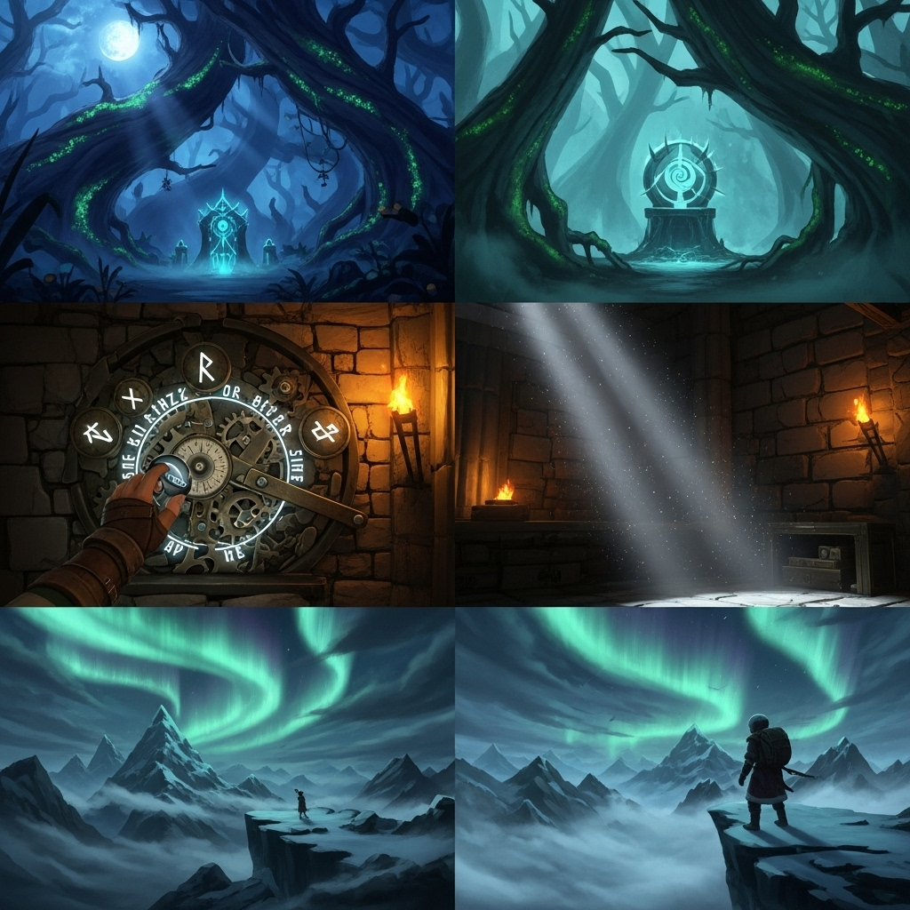 Will This Indie Game Break the Internet? The Hype is REAL! 7 A montage of short, visually striking clips from Aethelgard's Echo, showcasing its art style, puzzle mechanics, and atmospheric environments, designed to be highly shareable.