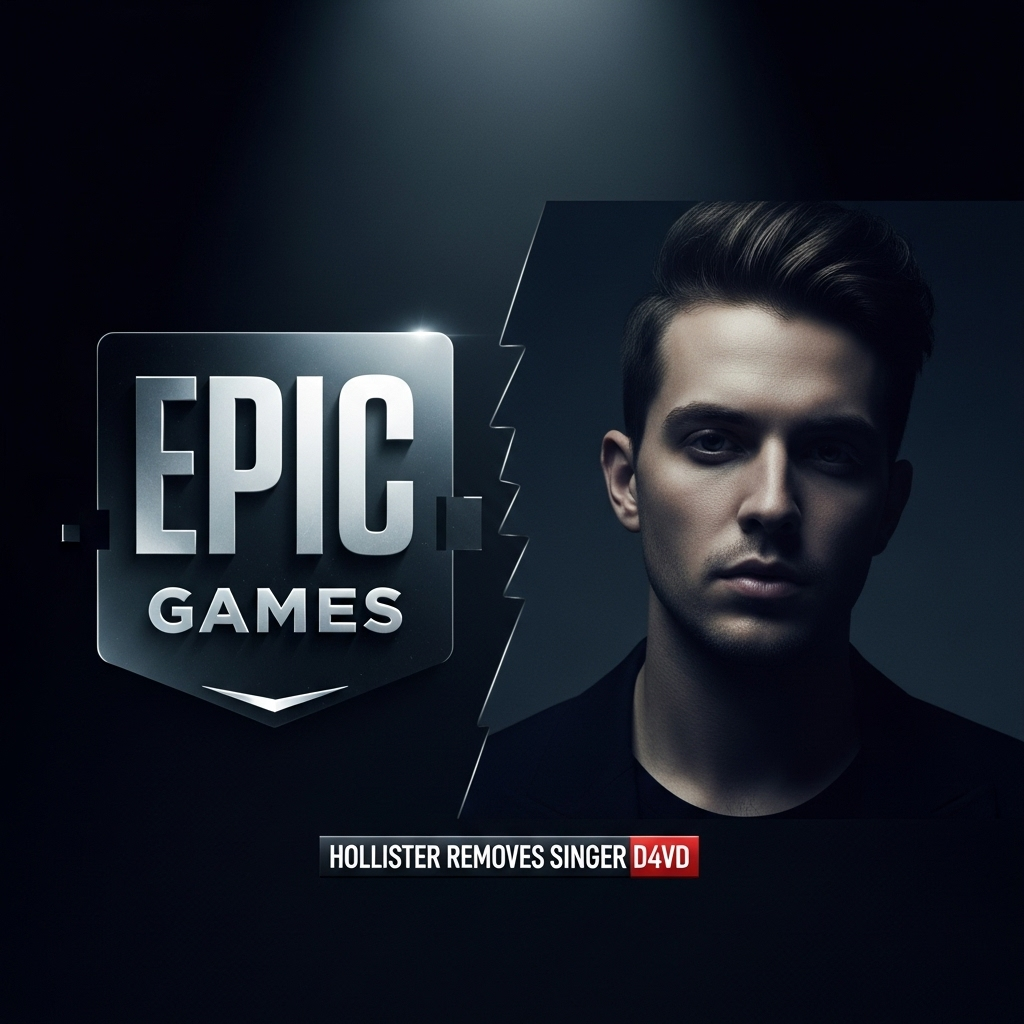 hollister remove singer d4vd: 2 Brands Act Amid Probe 3 The Epic Games logo next to a photo of the singer d4vd, illustrating the severed partnership after the hollister remove singer d4vd news.