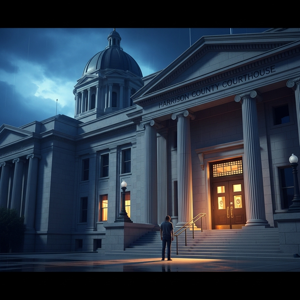 Sole Survivor of 3 Deaths Speaks as Killer Gets Life 2 The exterior of the Harrison County Courthouse where the sole survivor heard the life sentence given to the killer.